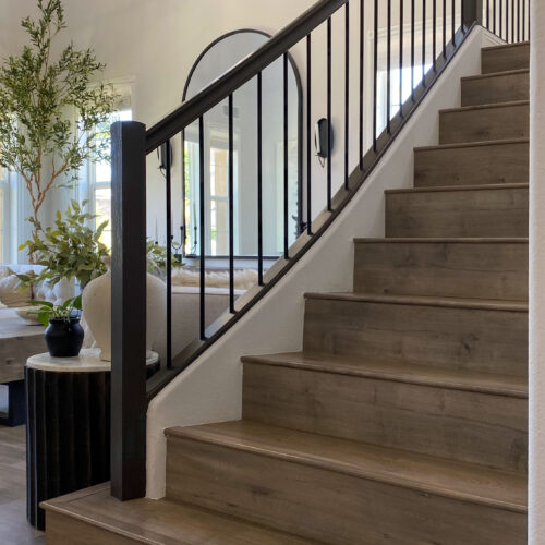 how to replace stair spindles with wrought iron