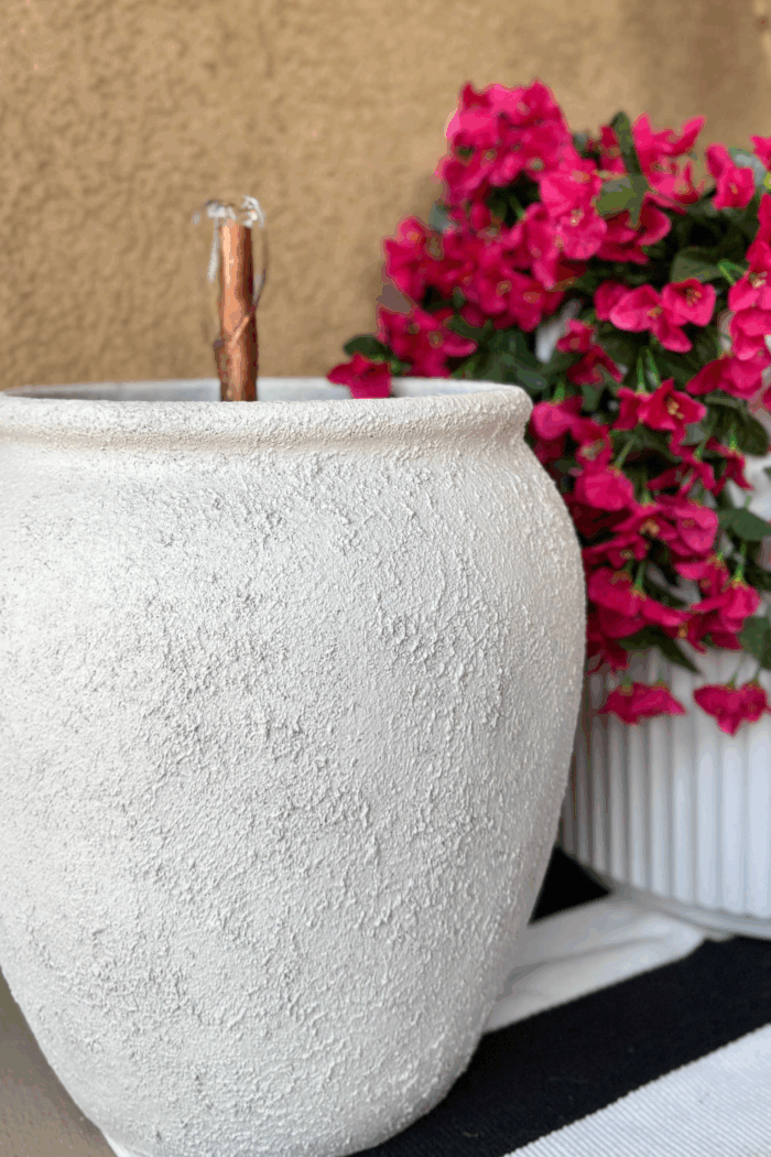 How to Make a DIY Water Fountain with a Planter and Copper Pipe