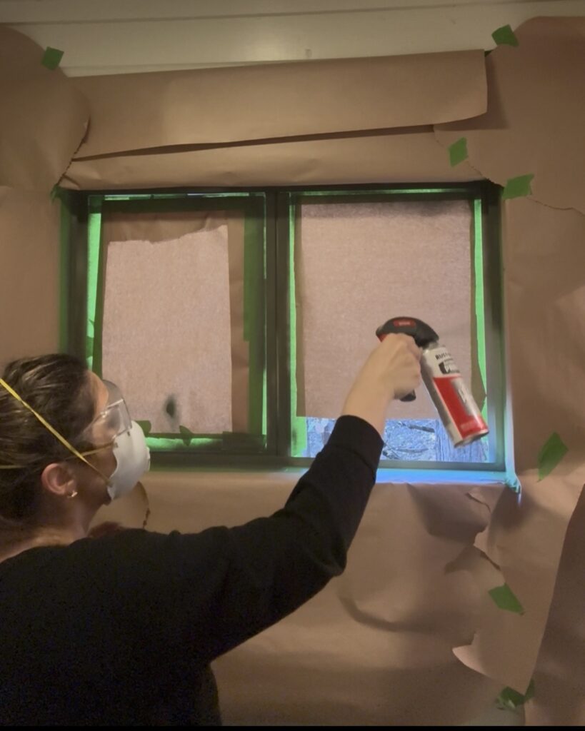 painting metal window frames